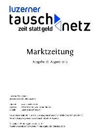 Titel Marktzeitung vom 26. August 2013